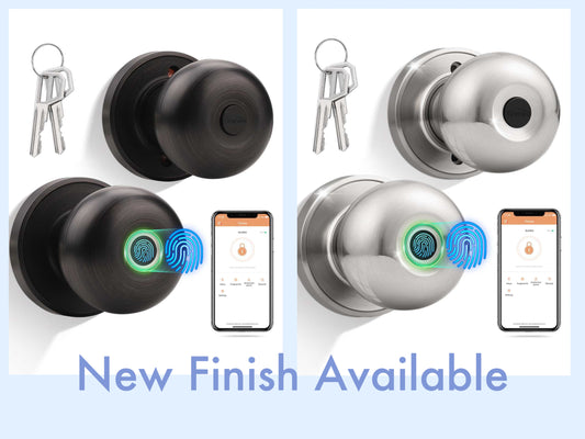 New Finishes Available for the Tinewa DLE903 Smart Door Knob