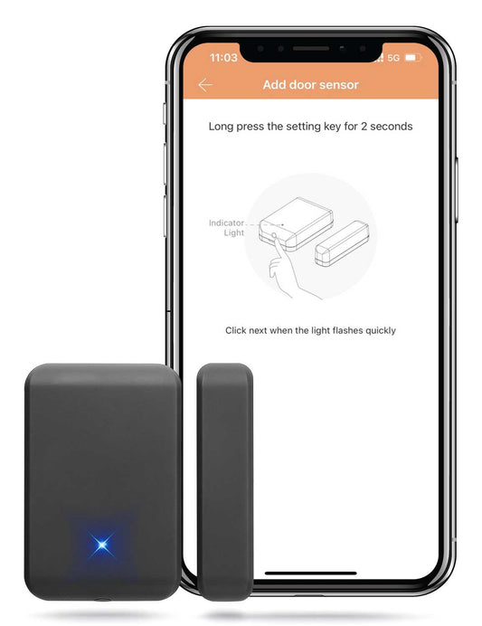 Tinewa Smart Lock Bluetooth Door Sensor, Door Motion Sensors and Home Security Accessories, Gray