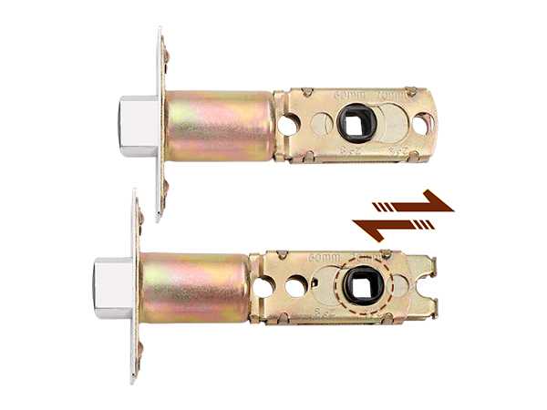 Tinewa 1 Pack Satin Nickel Keyless Square Levers Handles, Interior Passage Door Locksets for Hall Closet Door Knobs Lock Reversible Right & Left Handed - Tinewa